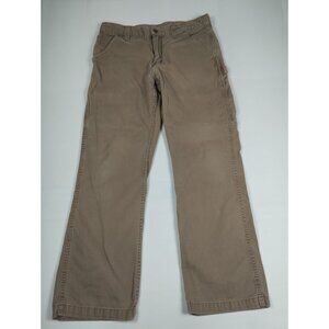 Carhartt Men 32x28 Beige Canvas B324 DKH Relaxed Fit Work Pants Utility Retro